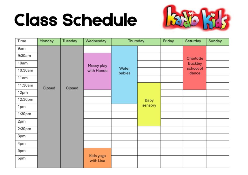 Class Schedule in Colorful Minimalist Style (1)